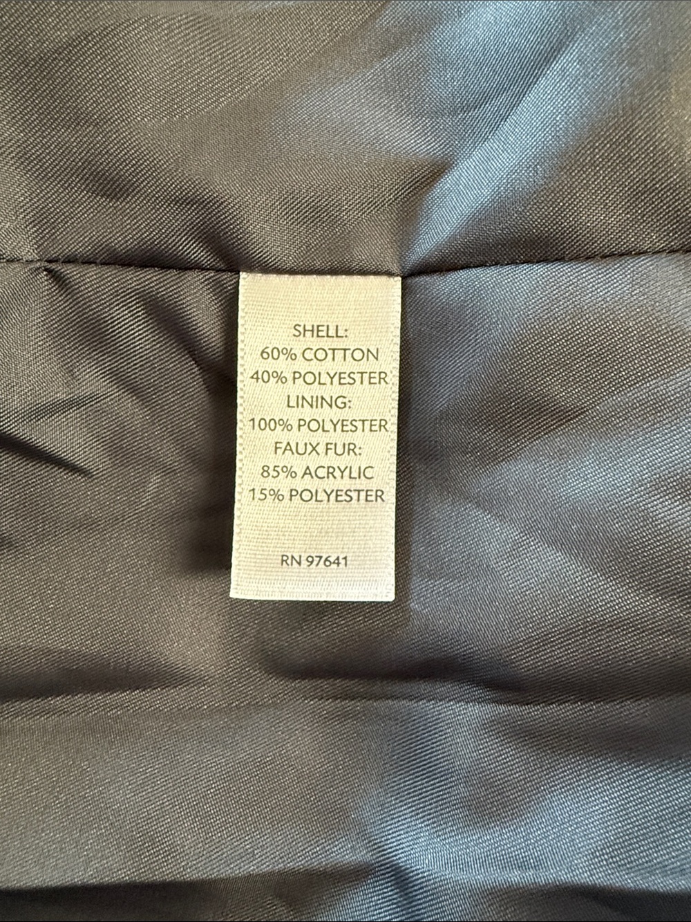 J. Jill Charcoal Gray Vest with Faux Fur Trim - Picture 3 of 4